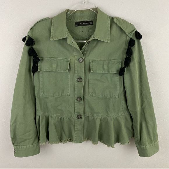 Zara • Tassel Army Jacket Top - Picture 5 of 9